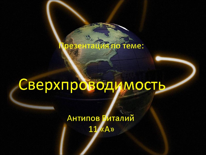 Сверхпроводимость Антипов Виталий  11 «А» Презентация по теме: